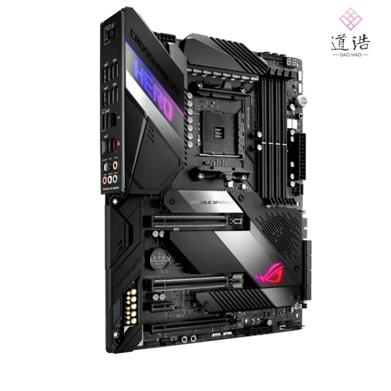 ROG CROSSHAIR VIII HERO 마더보드128GB AM4 DDR4 X570 메인보드 완전 작동 리퍼