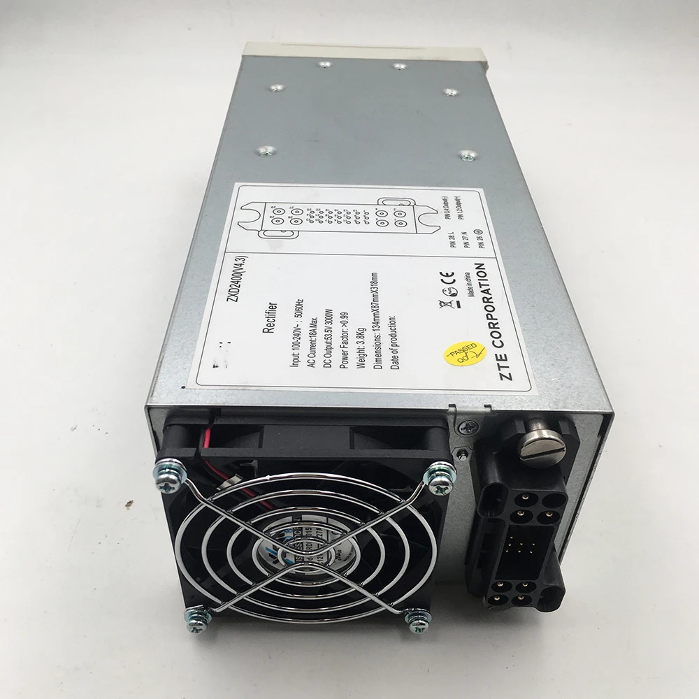 ZTE 모니터링 장치 모듈 ZXD2400 V4.3 100-240V 18A 53.5V 40/60Hz 3000W 전 리퍼