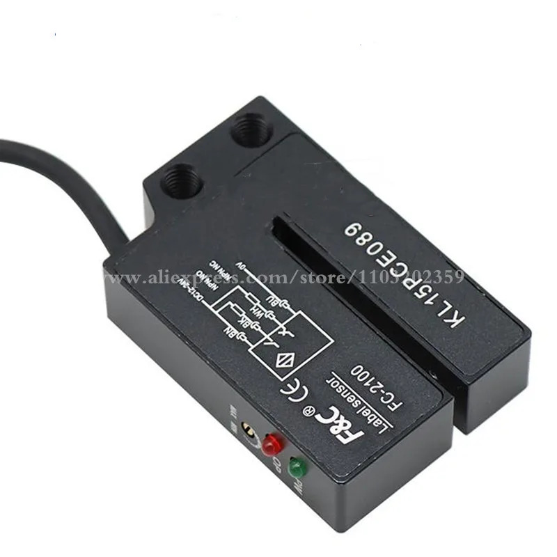 FC-2100 NPN 또는 FC-2100P PNP 오리지널 Lable 센서 4 선 NO NC 전기 라벨 감지기 포토