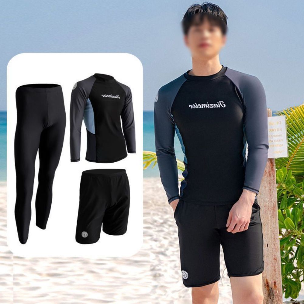 남자빅사이즈래쉬가드 래쉬가드 상의 남자 남성 수영복 레쉬가드 빅사이즈 루즈핏 비치웨어 집업 8808 여성용 4종 세트 M - 상품 이미지