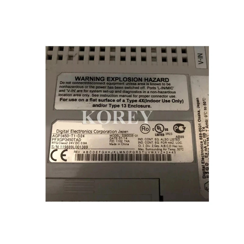 터치스크린 HMI GP-3400 시리즈 AGP3400-T1-D24-CA1M AGP3450-T1-D24