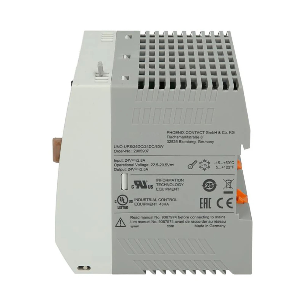 Phoenix 무정전 전원공급장치새 UNO-UPS/24DC/24DC/60W UNO DC-UPS 24VDC 0.8Ah 2905907