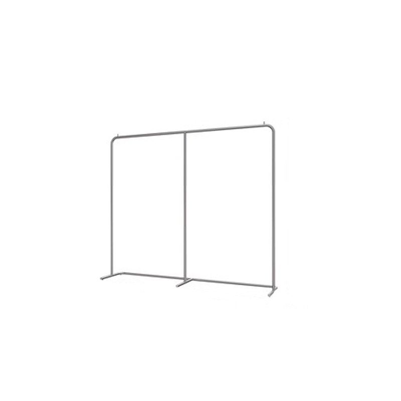 의류 매장 진열대 스테인리스 행거 중간 아일랜드 옷걸이 실버 40x40x170 cm - 상품 이미지