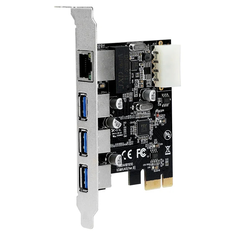 PCIE 2개USB3.0 기가비트 네트워크 인터페이스 카드 19PIN USB3.0 전면 패널 19핀 확장