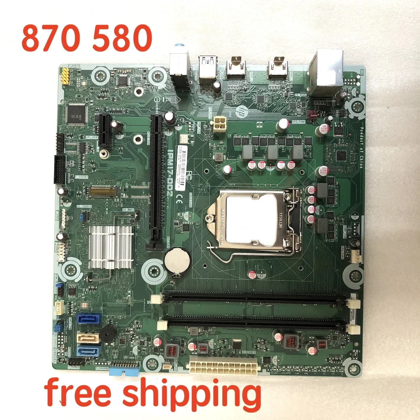 hp호환 870 580 마더보드IPM17-DD2 862992 -001 -002 -601 IPM17-DD2 메인보드 완전 작동 리퍼