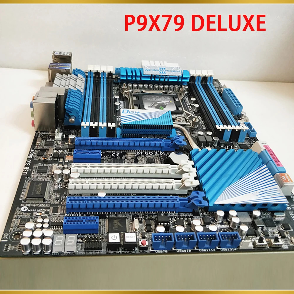 ASUS호환 워크스테이션마더보드 P9X79 DELUXE 지지대 i7 X79 LGA 2011 64GB DDR3 PCIE 3.0 메인보드