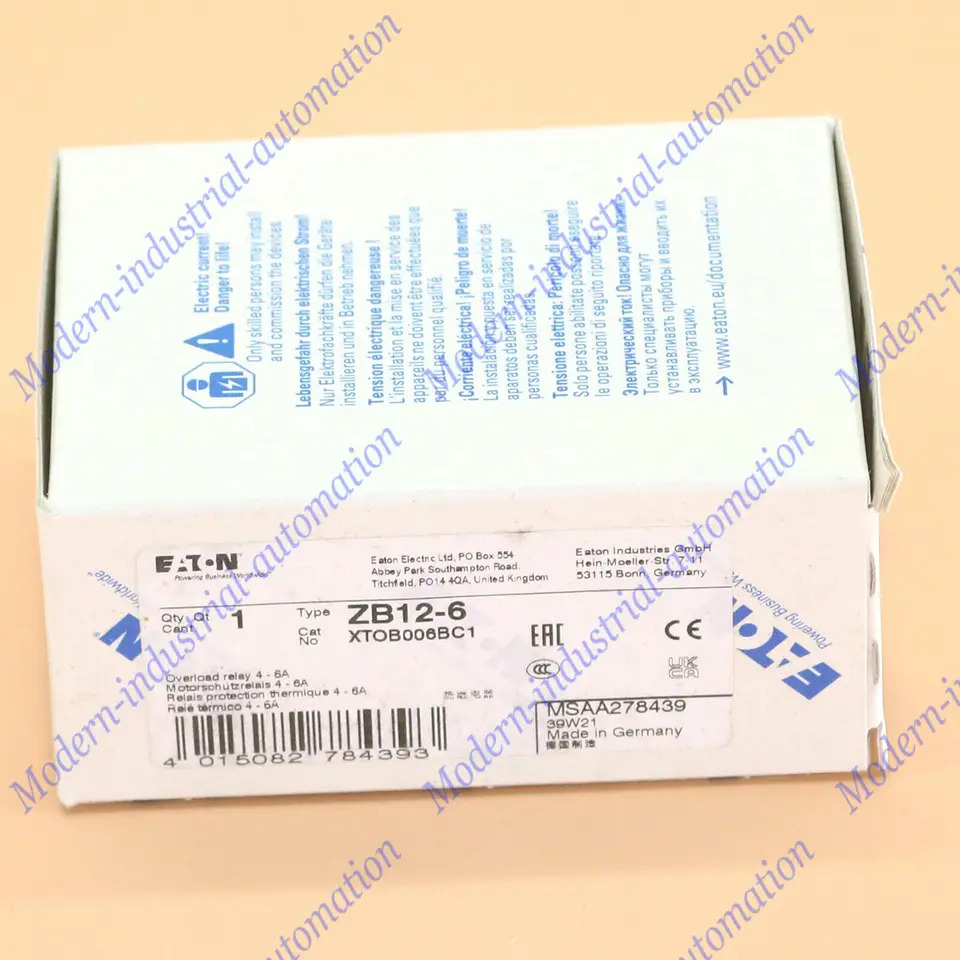 EATON MOELLER ZB12-6 열 릴레이 YP1 신