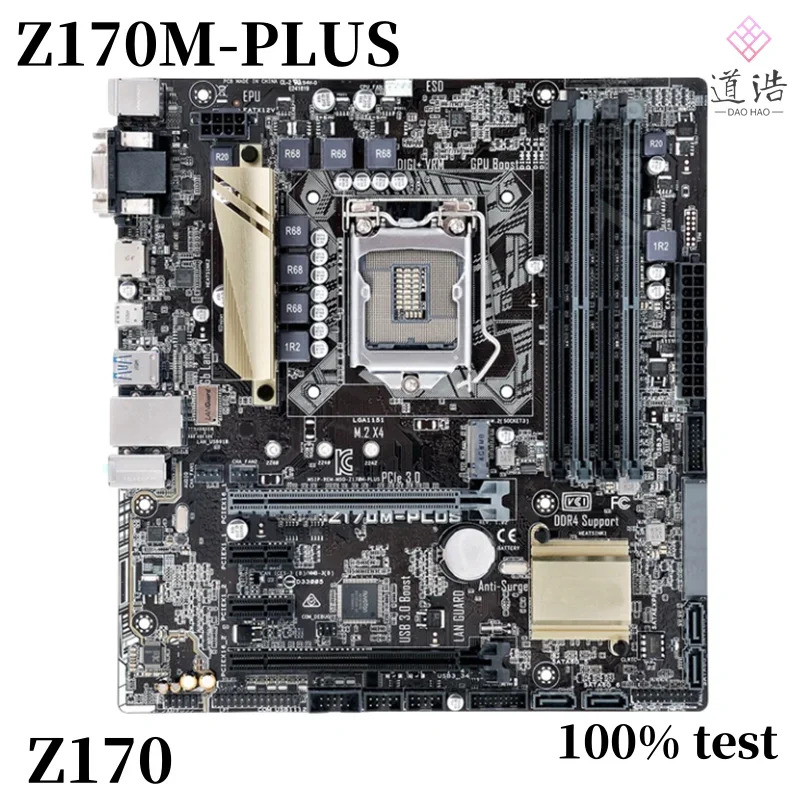 Z170M-PLUS 64GB HDMI PCI-E3.0 M.2 LGA 1151 DDR4 마이크로 메인보드Z170 마더보드 완전 작동 리퍼