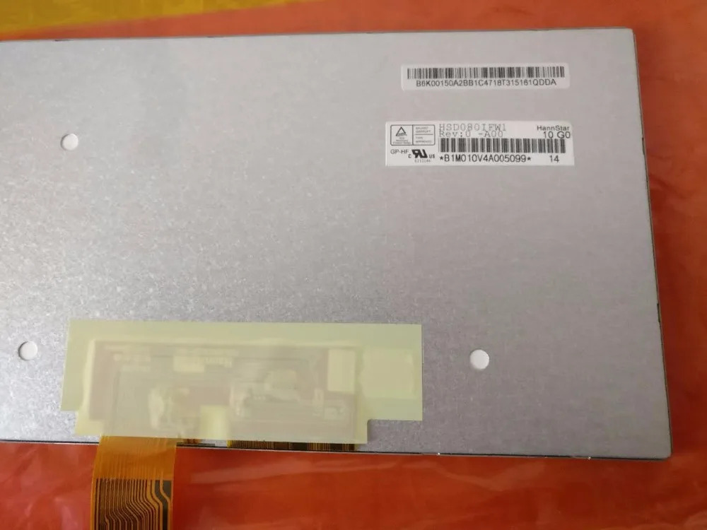 HannStar 721CR60193-A0 721CR60193-A2 8.0 인치 HD TFT LCD 화면 HSD080IFW1-A00 WSVGA 1024RGBx600 디스플레이