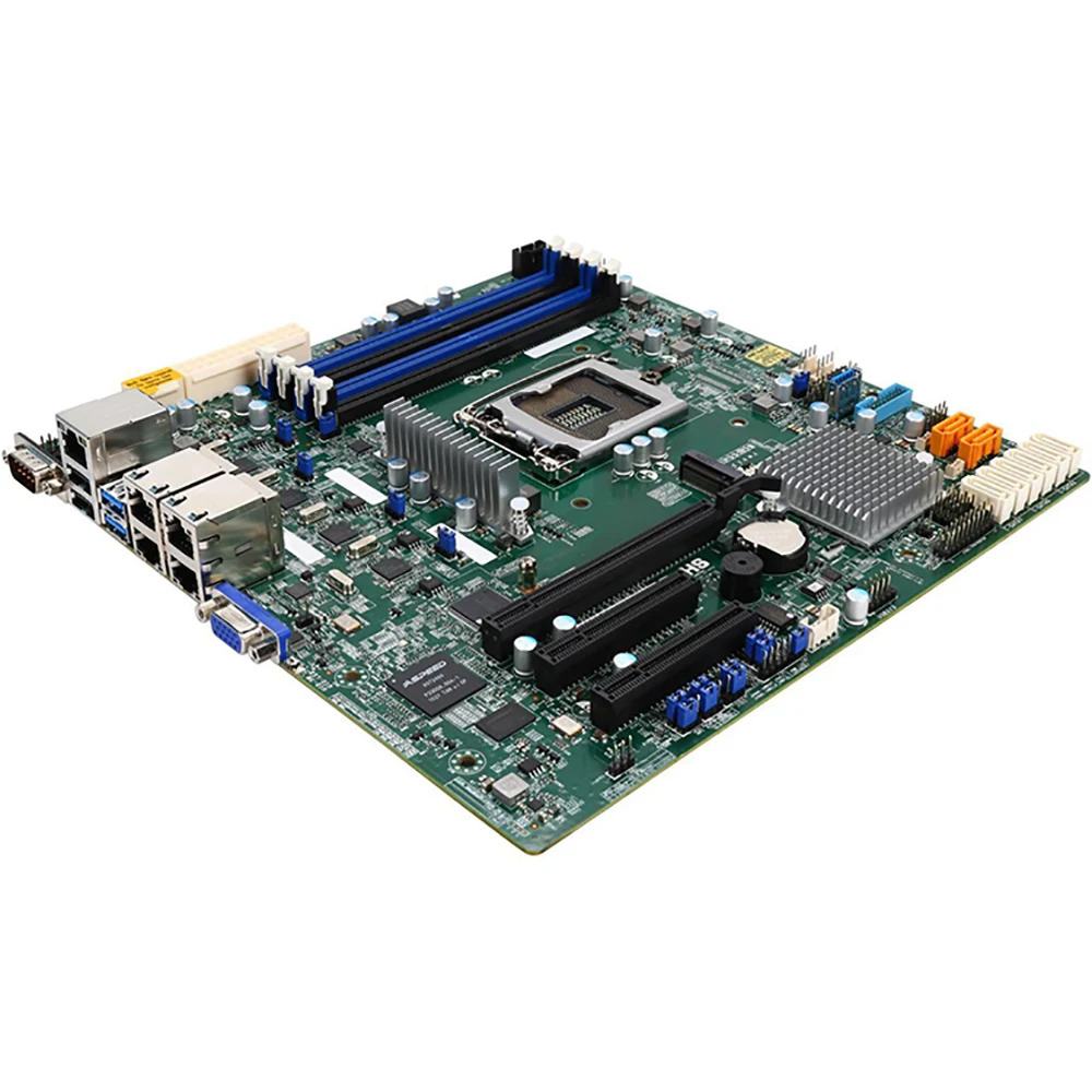 Supermicro 단일 소켓 서버 E3-1200v6v5 C236 쿼드 GbE LAN M.2 SATA3 LGA1151 X11SSH-LN4F서버 마더보드
