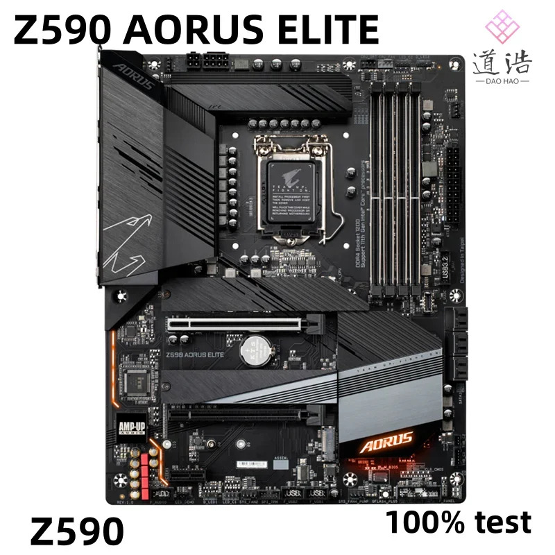 Z590 AORUS ELITE 마더보드128GB DP M.2 LGA 1200 DDR4 메인보드 완전 작동 리퍼