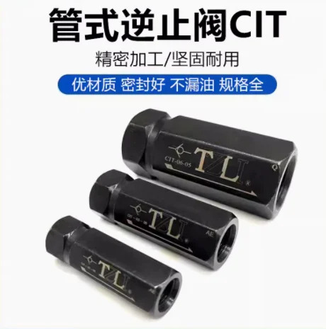TZLI 유량 제어 속도 스로틀 밸브 KC-02 KC-03 KC-04/06/08 유압 단방향 체크밸브 CIT-06-05 CIT-02/03/04-05