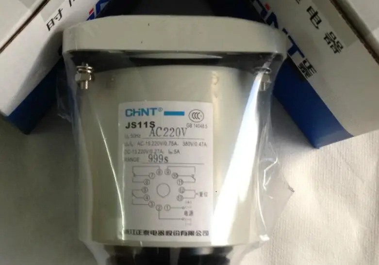 Chint 디지털 타임 릴레이 JS11S 999S AC220V 3 자리