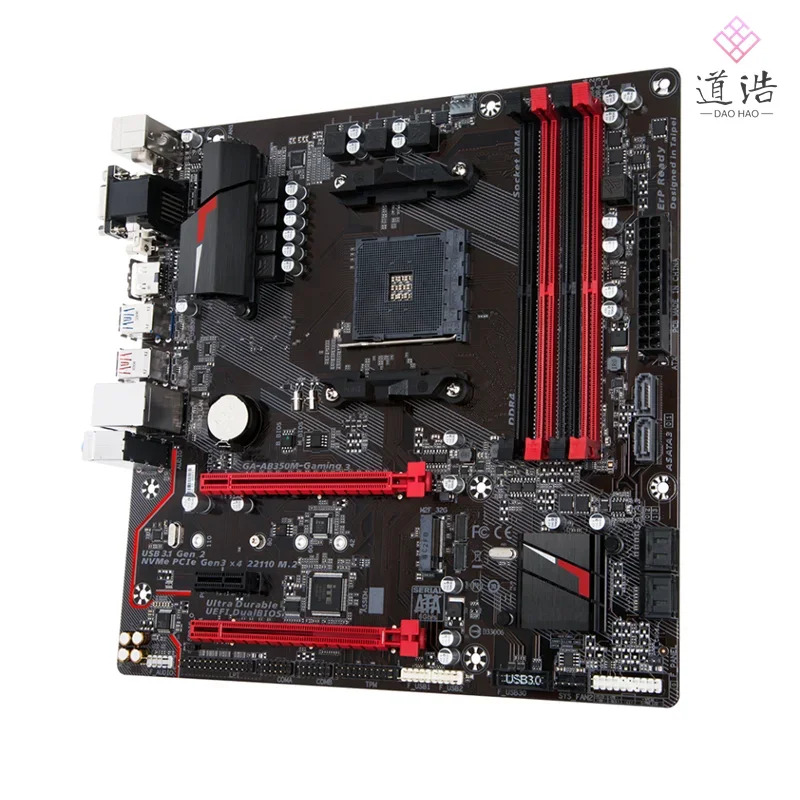 GA-AB350M-GNG 3 마더보드 64GB HDMI M.2 소켓 AM4 DDR4 마이크로 B350 메인보드 완전 작동 리퍼