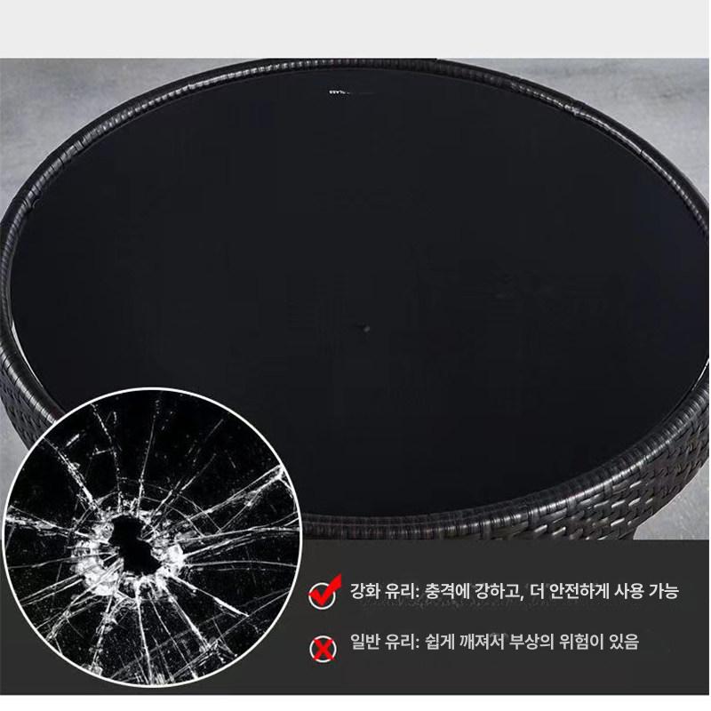 야외테이블세트 라탄 원형 사각 정원용 발코니 루프탑 테라스 의자 furniture 이미지 6