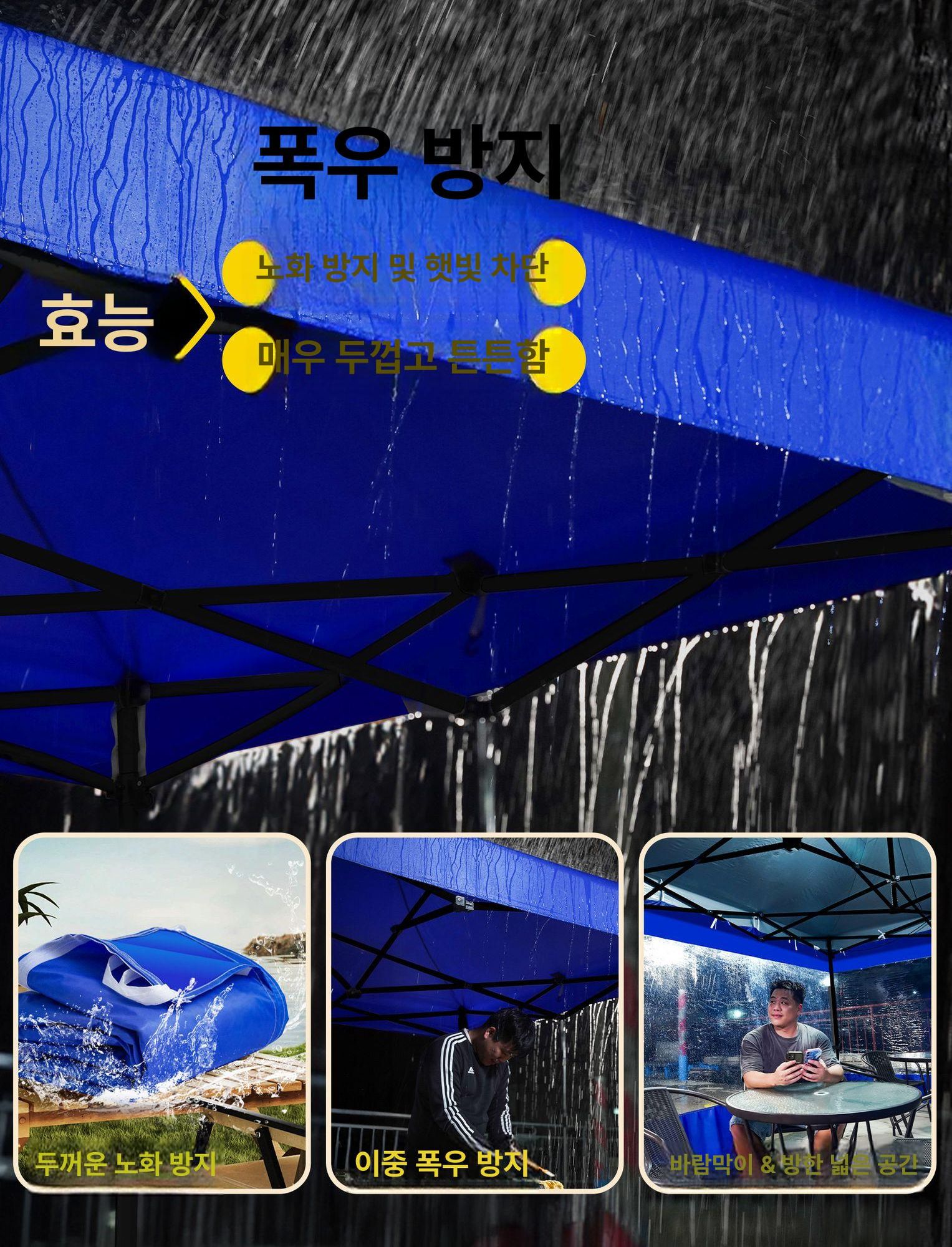 야외 텐트 대피소 임시 막사 바람막이 그늘막 캐노피 농막 쉘터 현장 캠핑 건설 - 상세 이미지 5