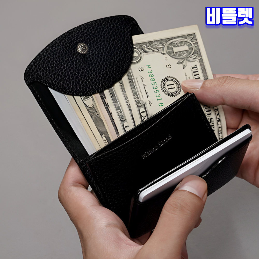 비뜰렛 일본동전지갑 여행용 천연 소가죽 미니 엔화 카드 수납 - 상세 이미지 4
