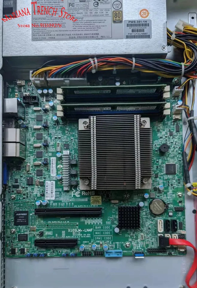 슈퍼마이크로 마더보드X10SLM -LN4F LGA1150 E3-1200 v3/v4 4 세대 코어 i3 DDR3 ECC 쿼드 기가비트 이더넷 LAN 포트