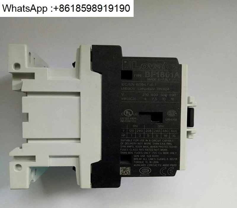 기계식 3상 소형 AC 접촉기 BF1801A 230V