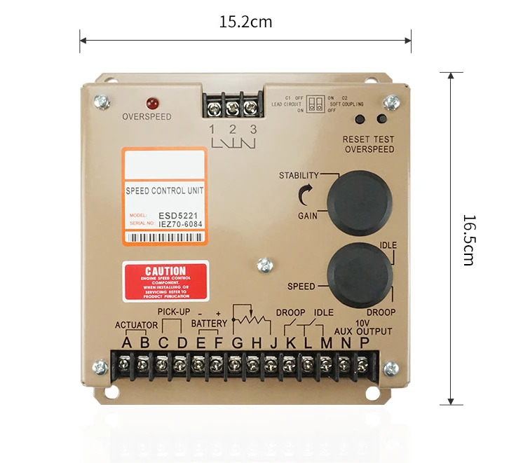 ESD5221 속도 컨트롤러 발전기 세트 보드 ESC