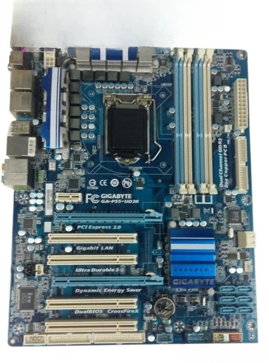 Gigabyte호환P55-UD3R 1156 핀10상 고급 전원공급장치 I5 760 I7 X3450 870 지원