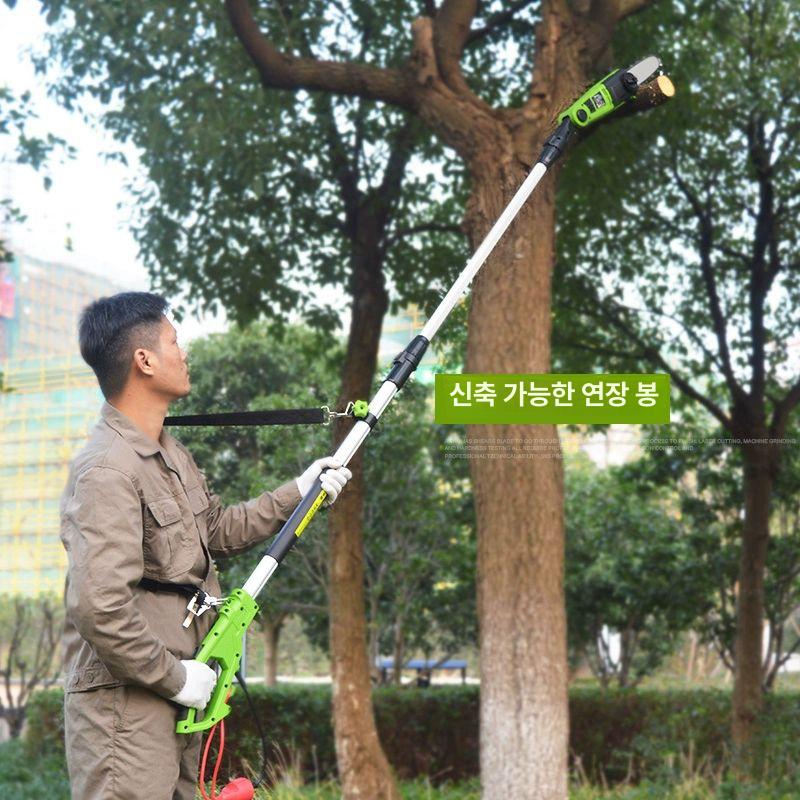 무선 충전식 헤지트리머 장대 고지톱 세트 가지치기 전정기 정원용 날붙이 전동공구 - 상세 이미지 5