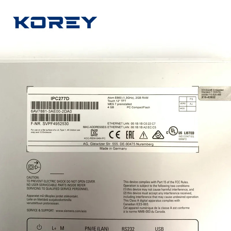 IPC277D 12 TFT 터치 스크린 패널 67881-3AE00-2DA0 해 주세요