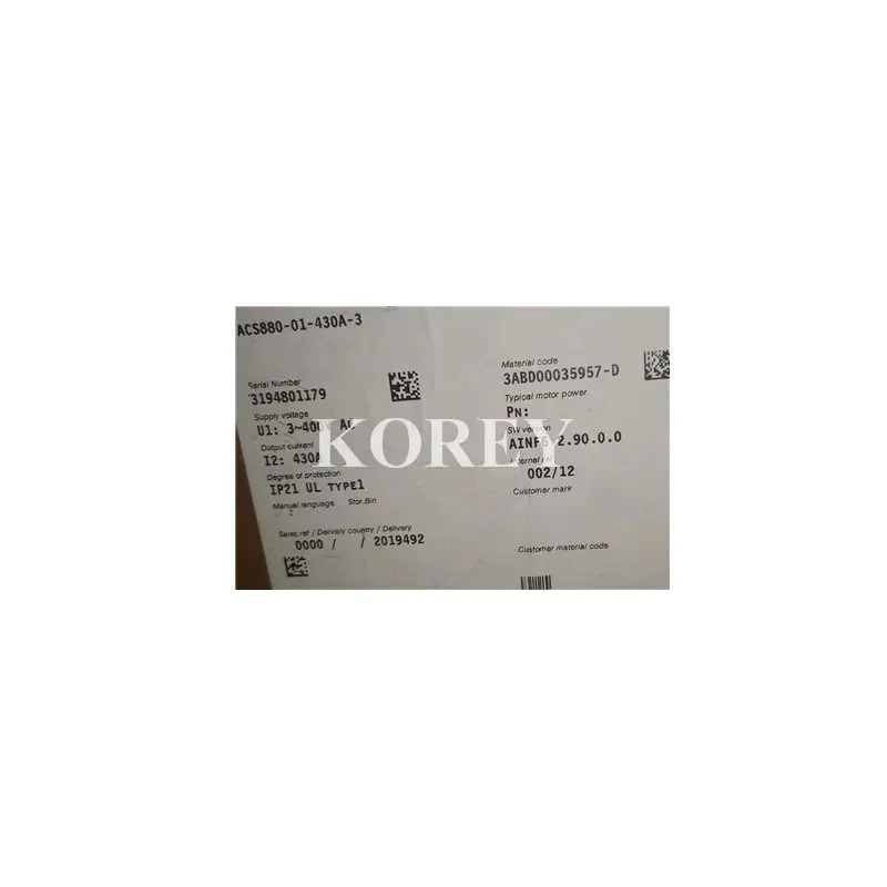 ACS880 시리즈 인버터 ACS880-01-246A-3 ACS880-01-293A-3 ACS880-01-363A-3 ACS880-01-430A-3 ACS880-01-442A-3