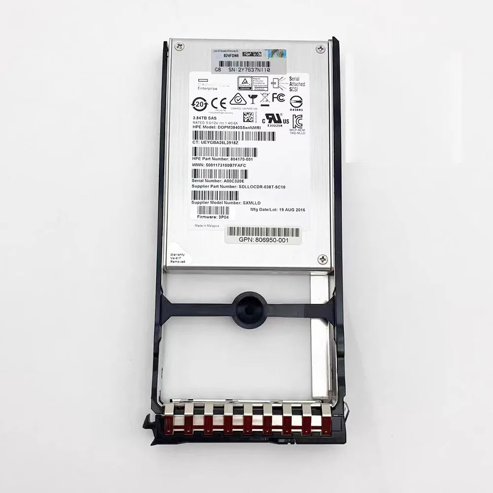 hp호환 3.84T SAS 3PARSSD 806950 -001 809589 804170 솔리드 스테이트