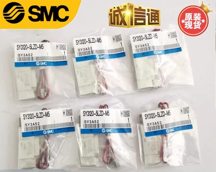 SMC 솔레노이드 밸브 SY3120-5LZD-M5 SY3220-5LZ/5GZ/5MZ/E-M5-C4-C6 SY3320