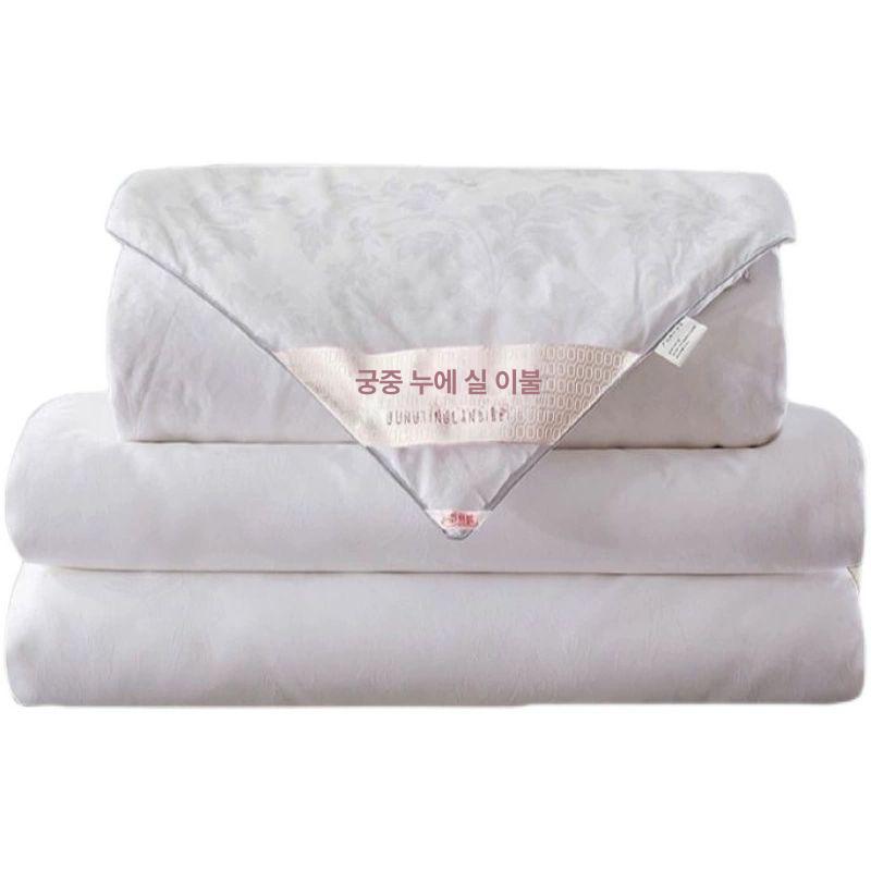 실크 이불 봄가을 여름용 두꺼운 면 학생용 겨울용 화이트 150x200cm [여름용쿨링이불1.5kg] - 상세 이미지 5