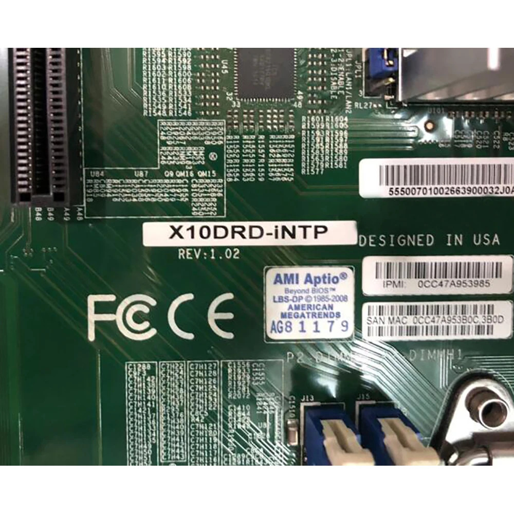 Supermicro 마더보드 지원 E5-2600 V4/V3 군 프로세서 듀얼 포트 10G SFP LGA2011 DDR4 X10DRD-iNTP