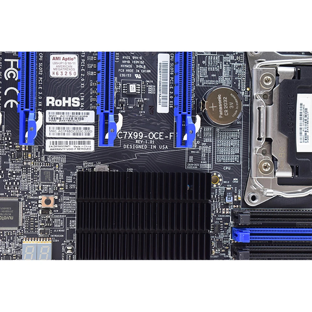 Supermicro 데스크탑 마더보드 지원 i7 E5-1600/2600 v3/V4 프로세서 LGA2011 DDR4 PCI-E3.0 C7X99-OCE-F