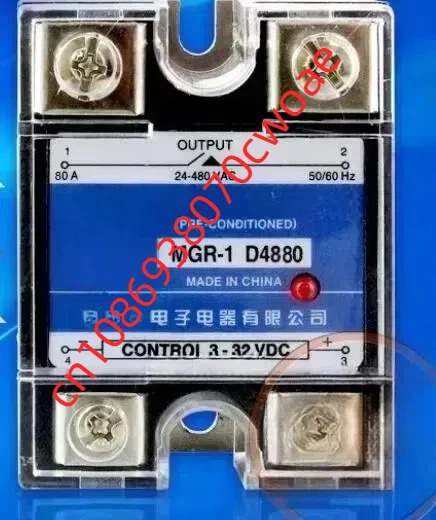 Mager 새 원본 단상 솔리드 스테이트 릴레이 SSR MGR-1 D4880 80A DC-AC 24-480VAC