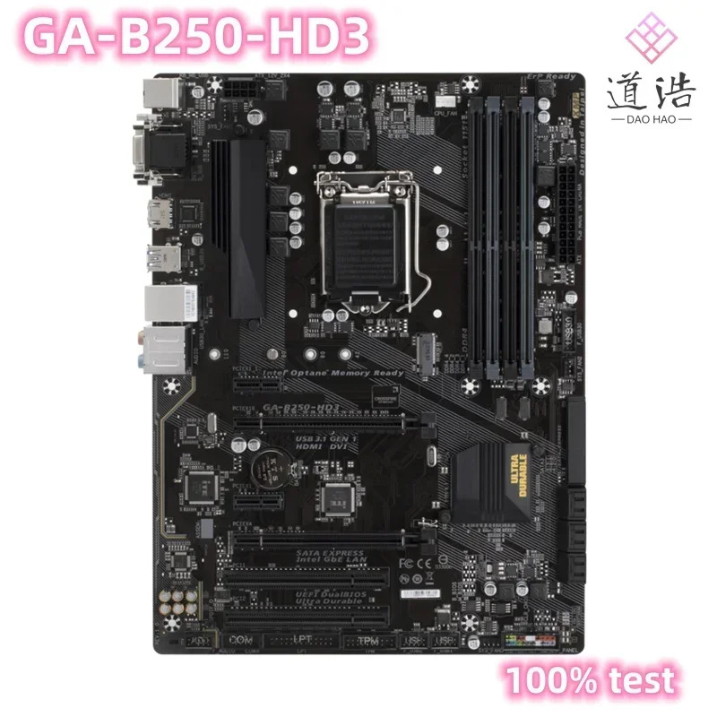 GA-B250-HD3 마더보드64GB HDMI M.2 SATA3.0 LGA 1151 DDR4 B250 메인보드 완전 작동 리퍼
