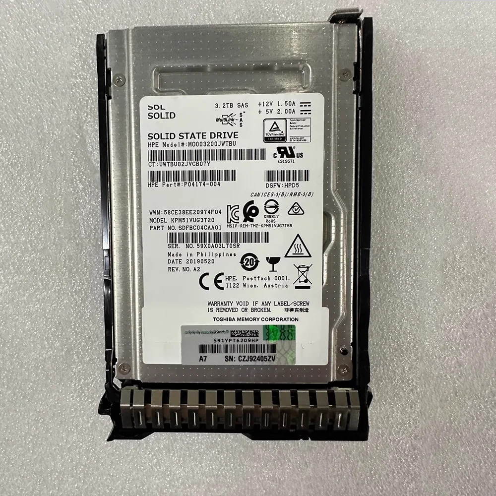 hp호환E 1.6TB NVMe Gen4 MainPer MU SFF BC U.3 SSDP65007-B21