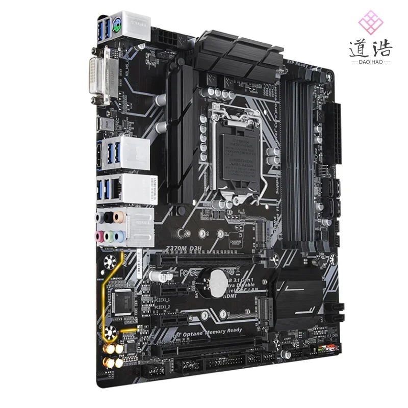 Z370M D3H 마더보드64GB LGA 1151 DDR4 마이크로 Z370 메인보드 완전 작동 리퍼