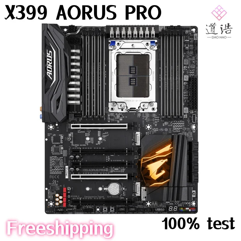X399 AORUS PRO 마더보드128GB M.2 DDR4 메인보드 완전 작동 리퍼