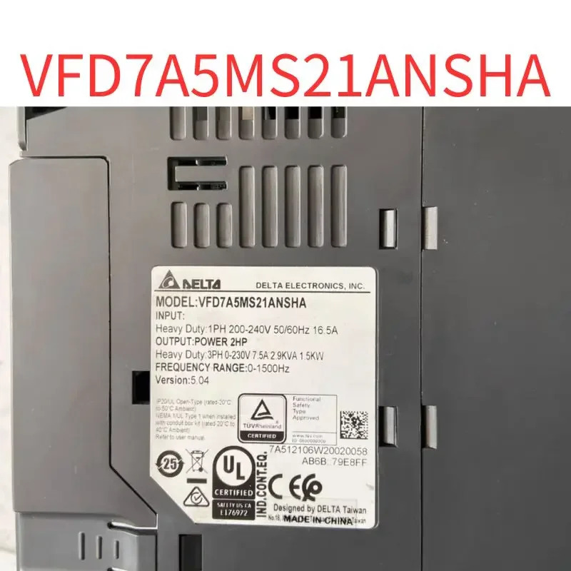리퍼 VFD7A5MS21ANSHA 인버터 220V/1.5kw OK