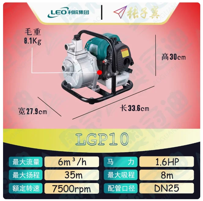 LEO LGP 자체 프라이밍 하이 리프트 가솔린 엔진 파워 워터 펌프 LGP10 LGP15 LGP20-C LGP30-C LGP40 LGP20-H LGP20-2H