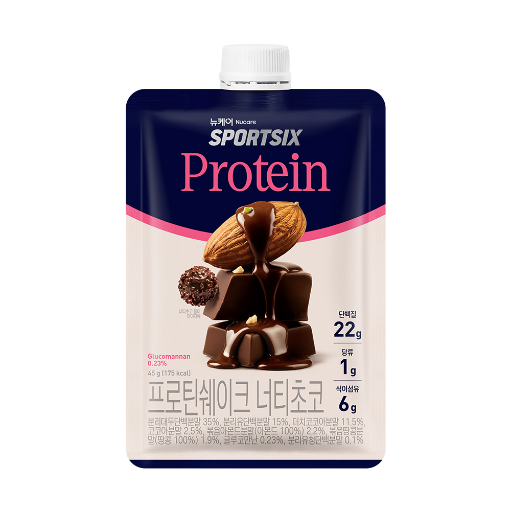 뉴케어 스포식스 프로틴쉐이크 단백질쉐이크 너티초코 7포 315g, 1개 - 상세 이미지 3