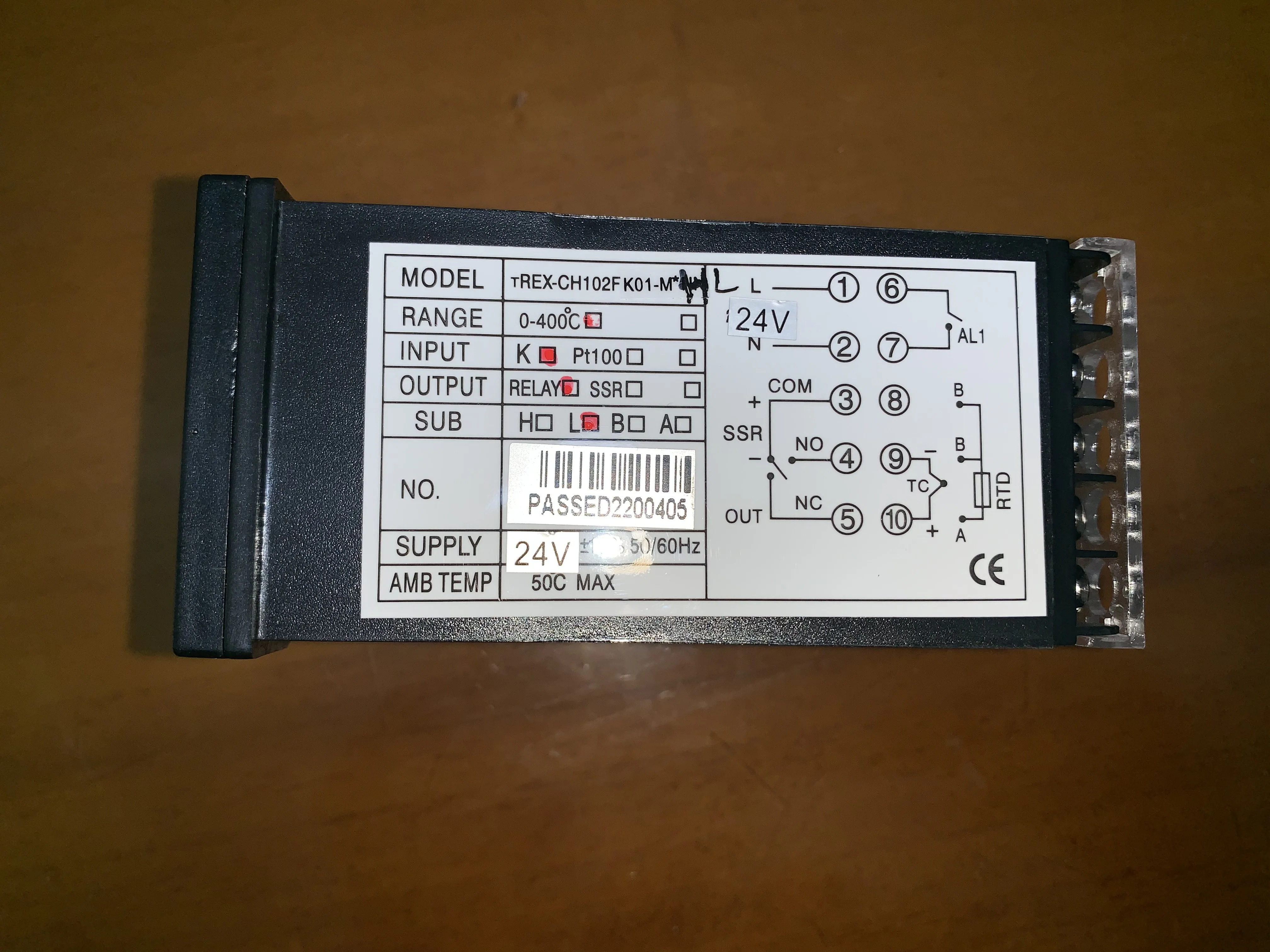 고정밀 보안 온도 컨트롤러 tREX-CH102-FK01-M x LN HL SKG/CH102 AC24V