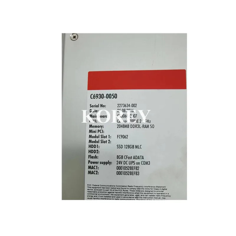 산업 제어 컴퓨터 C6930-0050상태