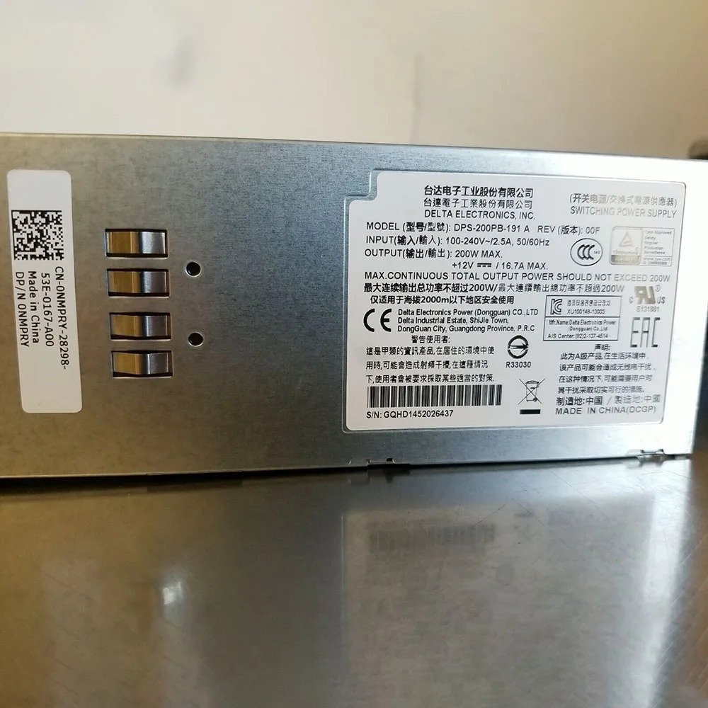 DELL DPS-200PB-191 A 200W 0NMPRY N3024 N3048전원공급장치 리퍼 후