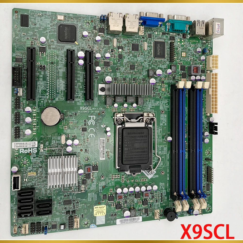 Supermicro 서버 마더보드 LGA1155 E3-1200 V1 V2 시리즈 대 코어 i3 DDR3 SATA 2.0 PCI-E 3.0 X9SCL
