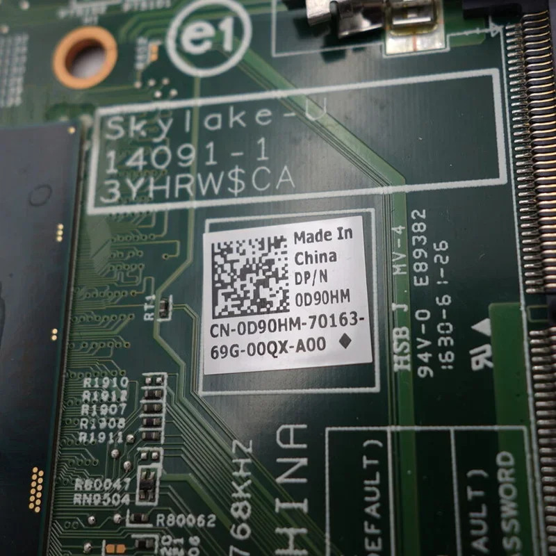 CN-0D90HM Dell piron 24 3459 AIO 마더보드 14091-1 0D90HM D90HM I3-6100U CPU DDR3L 메인보드 완전 작동 리퍼