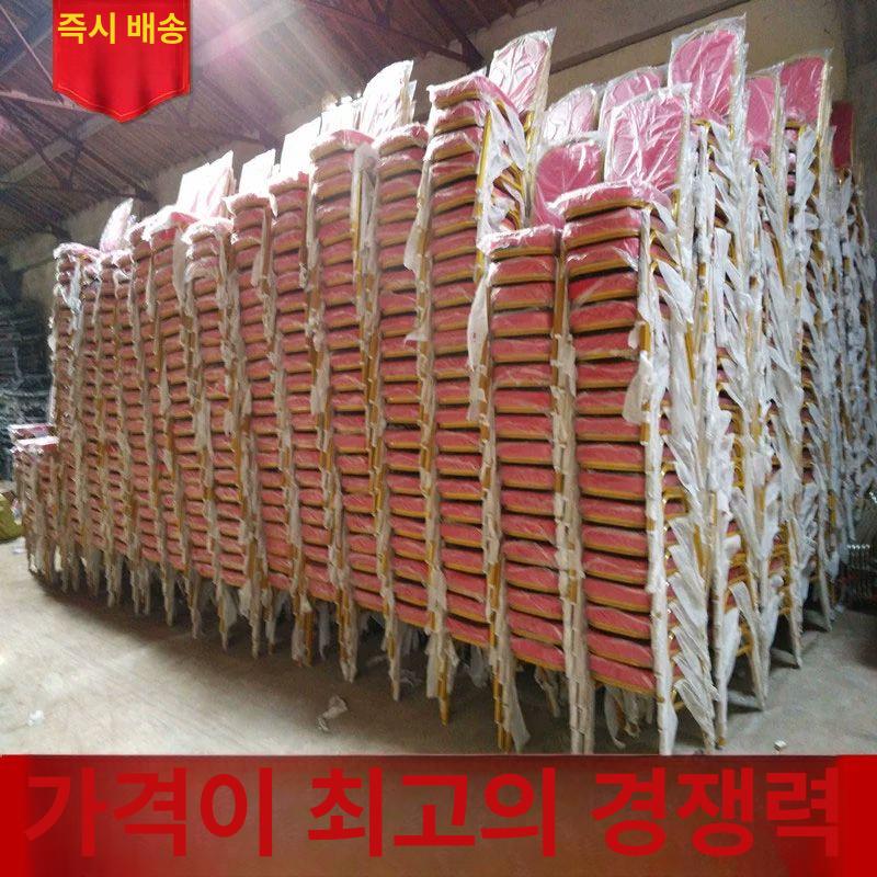 행사용 웨딩의자 등받이 적층 파티용 교회 우아한 간이의자 쿠션 야외용 웨딩홀 - 상세 이미지 3