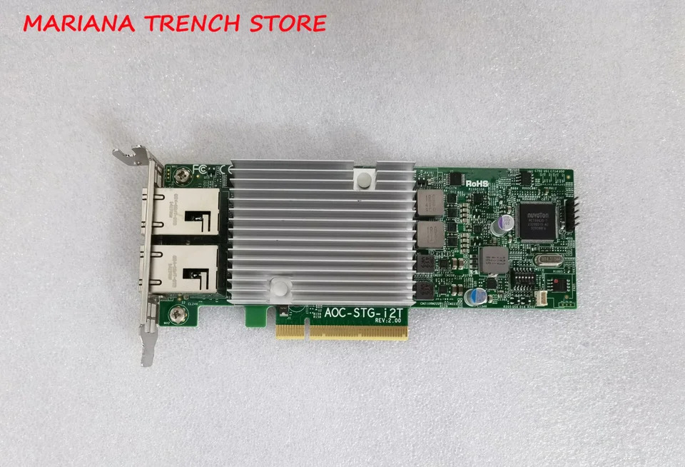 슈퍼마이크로 네트워크 카드AOC-STG-i2T 표준 LP 2x 10GbE RJ45 PCI-Ex8 X540