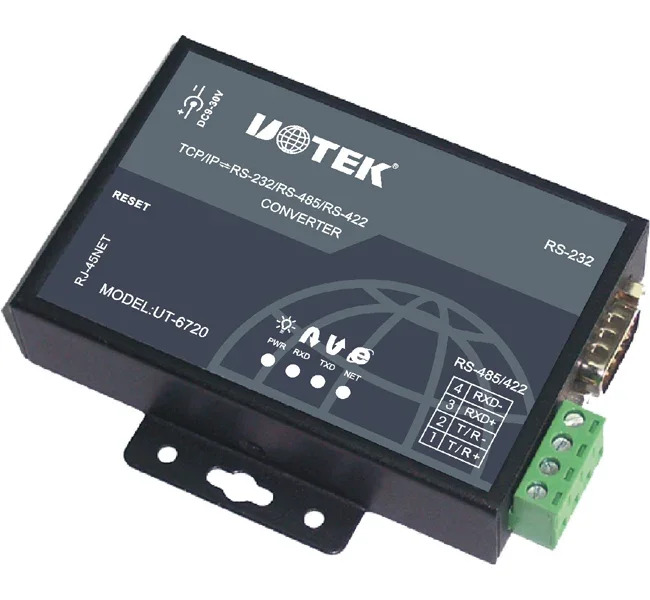 TCP/IP-RS-232/485/422 시리얼 서버 UT-6720