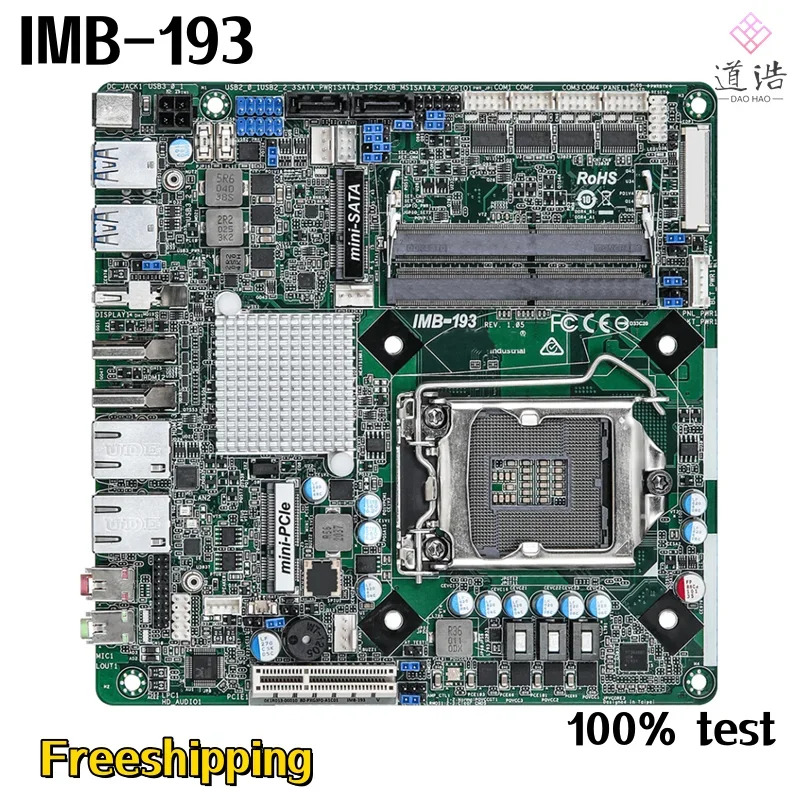 ASRock호환 IMB-193 산업마더보드32GB HDMI LGA 1151 DDR4 Mini-ITX 메인보드 완전 작동 리퍼